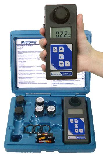.. 20008 MicroTPI Portable Turbidimeter (IR) 0-1,100 NTU Includes carrying case, one set of calibration standards, indexing rings, 4AAA alkaline .