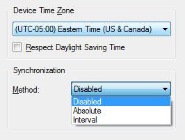 19 Time Synchronization Time Synchronization settings are defined as a device is added and configured through the New Device wizard and can also be modified after the device has been added.