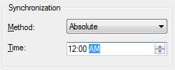 To modify settings on a defined device; select the device, right-click, select Properties, and select the Time Synchronization tab.