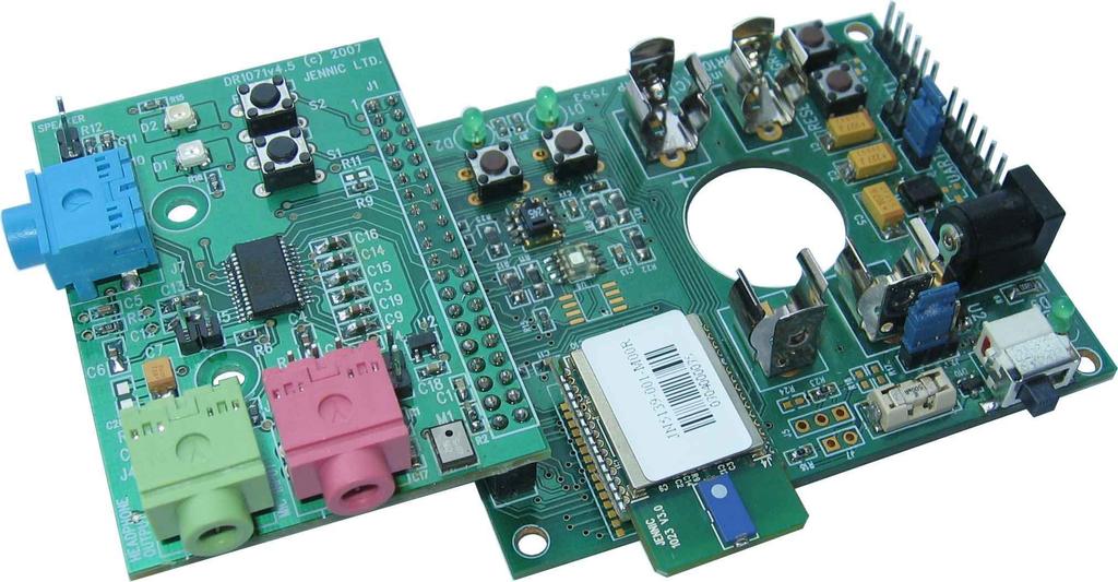 Wireless Audio Hardware Jennic 1 The Reference Design Jennic s Audio Reference Design provides the necessary information to build a mezzanine board to achieve wireless audio transmissions using the