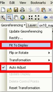 The soil image should now appear in the data view. 5. In the Effects toolbar select the soil image (on18_map.