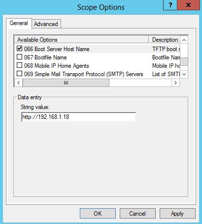 DHCP Option 66 (TFTP Server Name) Description DHCP option 66 provides the IP address or the hostname of a single provisioning server where devices will be redirected to get their configuration files.
