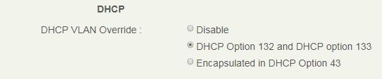 DHCP Option 133 (QoS Priority Level) Description This option assigns the priority within an Ethernet frame header when using VLAN tag, it specifies a priority value between 0 and 7 to differentiate