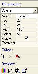 Then he can join objects using the tubes. First he has to select the two parts to link, then to select the displayed. To delete a tube, select it then click on the icon, a tube is icon.