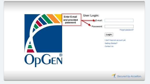 3. Enter your email address and the provided temporary password contained in the invitation email and select the Login button.
