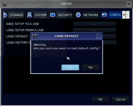 LOAD DEFAULT Select ON to reset the system to the default settings.