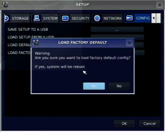Date format, DLS settings, Network LOAD FACTORY DEFAULT settings, HDD overwrite, Limit