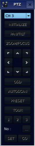 Figure 5.1. PTZ Control Screen (FF KEY). Press the ESC button to return to the main menu. Press the PTZ button to escape from the OSD menu.