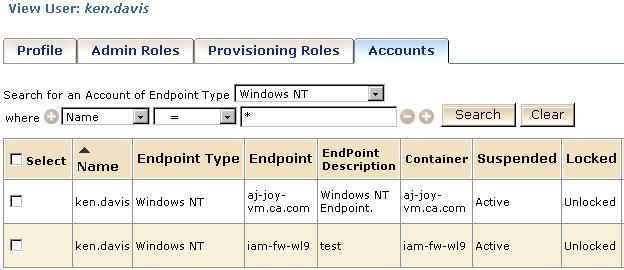 Chapter 4: Endpoint Accounts In the User Console, you can modify accounts associated with users and manage orphan and system accounts, which are accounts not currently associated with Identity