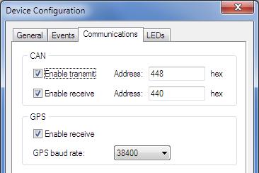 Configuration Communications Tab Figure 5 Device Configuration Example Communications Tab The functions of the parameters on the Communications tab are as follows.
