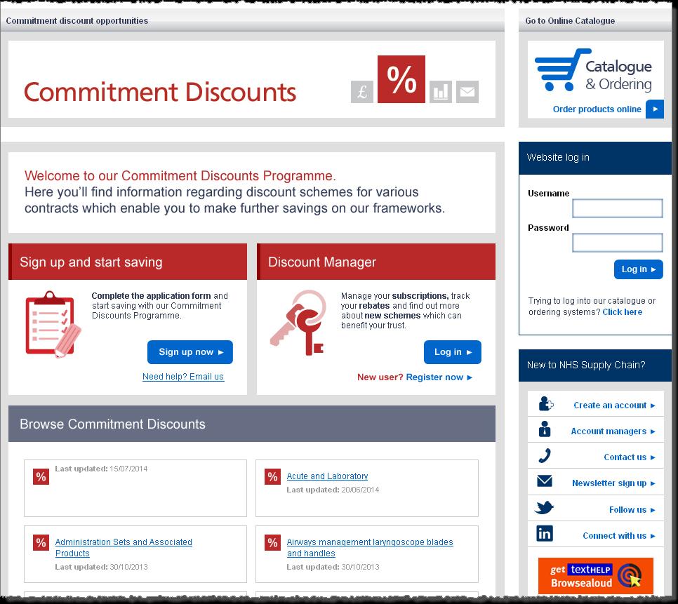 Overview of the Discount Management System The Terms of use associated with the use of the Discount Management System and subscription to schemes are available from the menu within the application