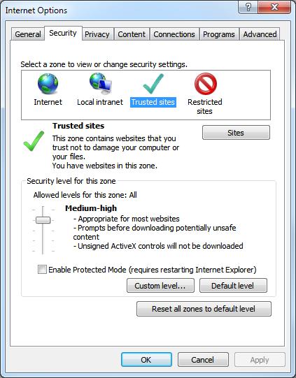 To ensure NVR server is always accessible from your web client regardless of any change in browser s overall Internet security settings, you may add NVR server site to Internet Explorer s Trusted