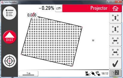 3D Disto, Software Applications 140 Projector, Aligner step-bystep 1. Aligner opens with measured reference area including grid points. The Toolbar changes.