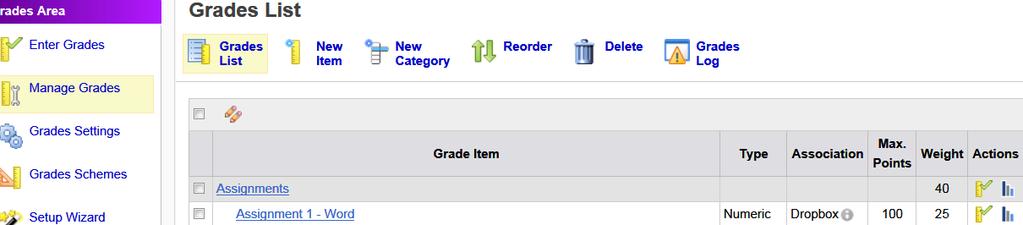 Entering grades by category allows you to enter grades for multiple students for several grade items