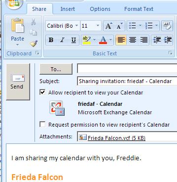Sharing a calendar Outlook gives you a variety of ways to share calendars with colleagues and friends.