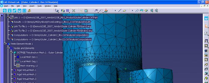 Stress Analysis Virtual Lab CSA ( CATIA GPS) User choice for which FEA solver to use Virtual.