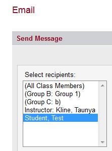 To do this, click on the name of the person or group OR hold down Ctrl at the same time while clicking on the person(s) and/or group to make multiple