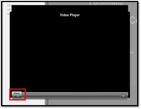 Step 7 A small video player will appear in the middle of your screen. The video does not play automatically. Click the play button in the lower left corner of the video window to begin video playback.