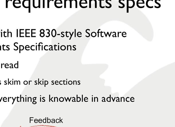 specs Problems with IEEE 830-style