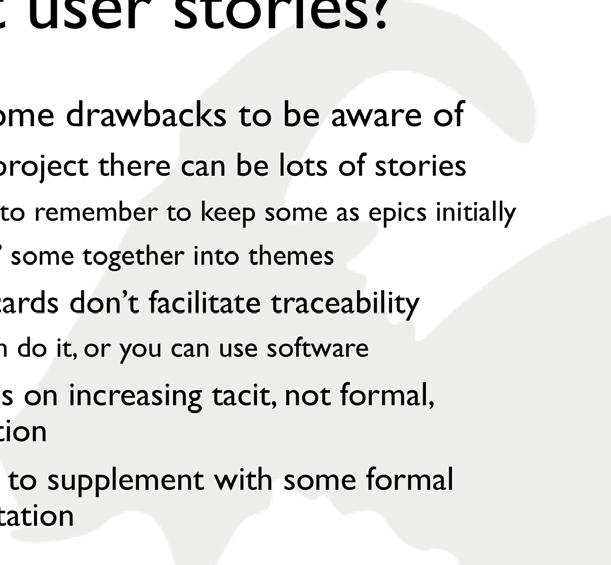 Why not user stories?