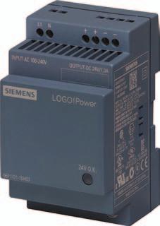 LOGO!Power 1-phase, 24 V DC Overview LOGO!Power 1-phase, 24 V DC/1.3 A Stabilized power supply Input: 100 240 V AC (110 300 V DC) Output: 24 V DC/1.3 A LOGO!Power 1-phase, 24 V DC/2.