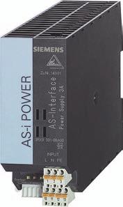 Power supplies for AS interface 1-phase / 1-2-phase / DC, AS-i 30 V (with data decoupling) Overview AS-Interface power supply unit for 3 A AS-Interface power supply units feed 30 V DC into the