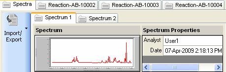Import/Export tool -> Copy Spectrum 5.2.7.4. Zoom in on a Spectrum Peak 1.