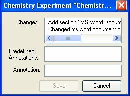 . provides an optional annotation for the last change you made to a collection (Biology Notebook-01-001) 11. Import/Export menu commands allows you to export and import the collections as XML files.