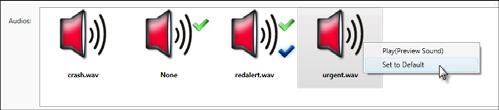 Ocularis Administrator Ocularis Administrator User Manual TO SET OR MODIFY THE DEFAULT AUDIO FILE Ocularis Base Server is installed with one default sound file: redalert.wav.