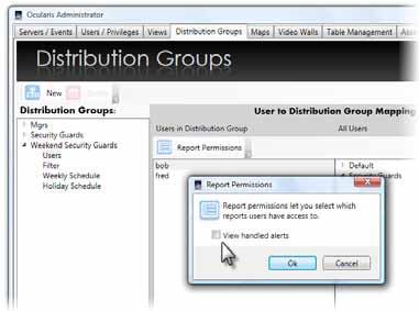 Ocularis Administrator Ocularis Administrator User Manual 2. Drag & drop the user name from the Users in Distribution Group list on the left to the All Users pane on the right.