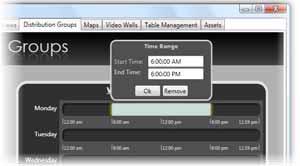 Ocularis Administrator User Manual Ocularis Administrator Figure 87 Time Range Pop-Up 4. Click Ok to save the Time Range settings. 5. Repeat for each day of the week.