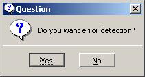 Start When prompted for error detection select yes.