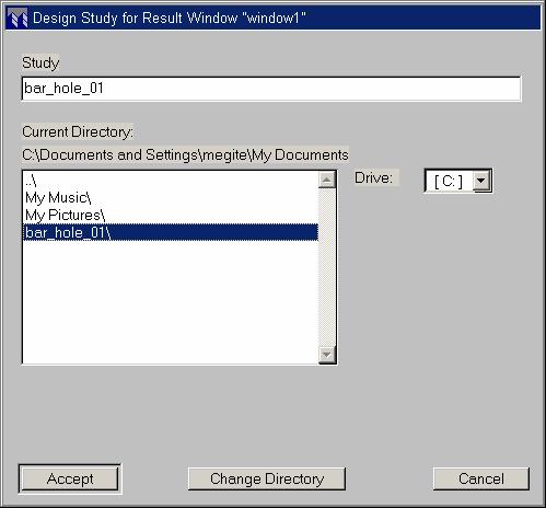 We will first need to Create a result window: Create Accept the default name of Window 1.
