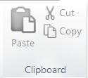 You can use the Paste, Cut and Copy to add or take away objects in your layout. The last three actions that you'll use are Delete, Select All and Select None.