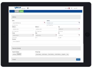 Blue Responsive CRM System on ipads Valley Proteins, Inc.