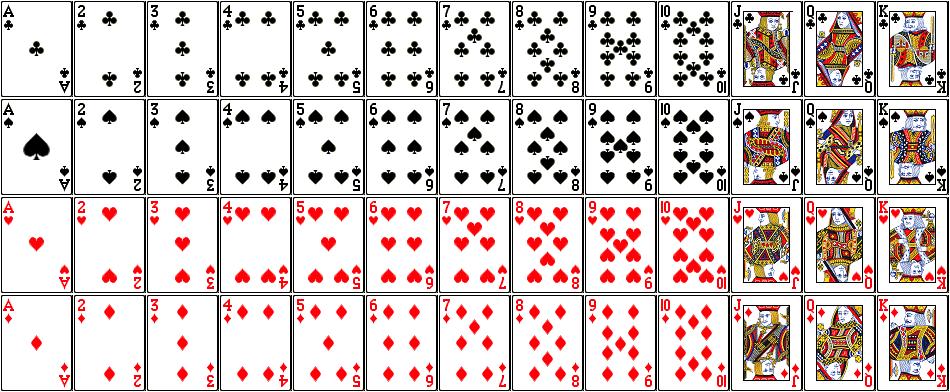 Encode playing cards. 52 cards in 4 suits How do we encode suits, face cards?