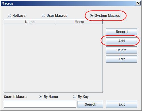 Chapter 7. The JavaClient Viewer User Macros User Macros are used to perform specific actions on the remote server. To create the macro, do the following: 1.