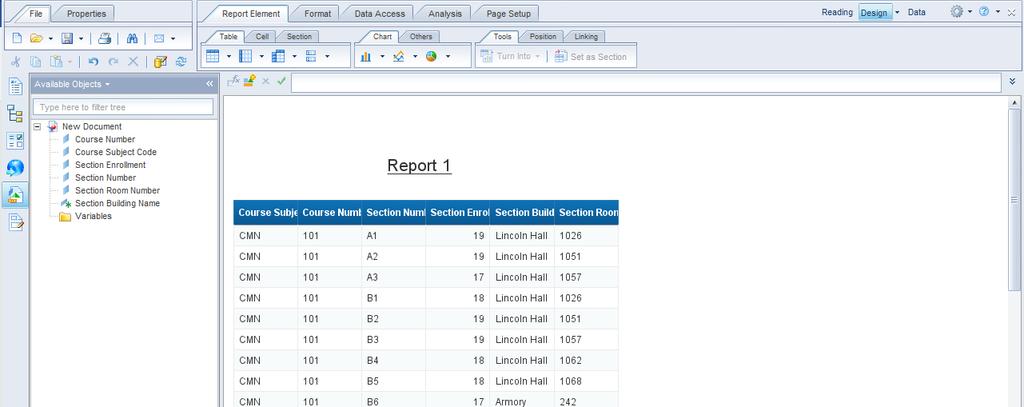 21 Report Manager Window Once your query has run, the report will be displayed in the Report