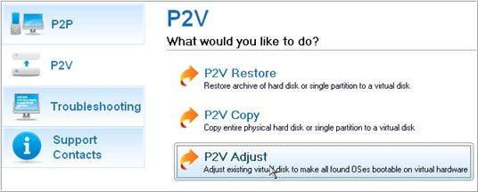 16 Now you can connect the resulted virtual disk to your virtual machine. Your old system has been virtualized from its backup image.
