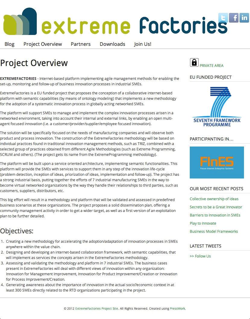 Main menu > Project Overview: Figure 5 - Screenshot of Project Overview