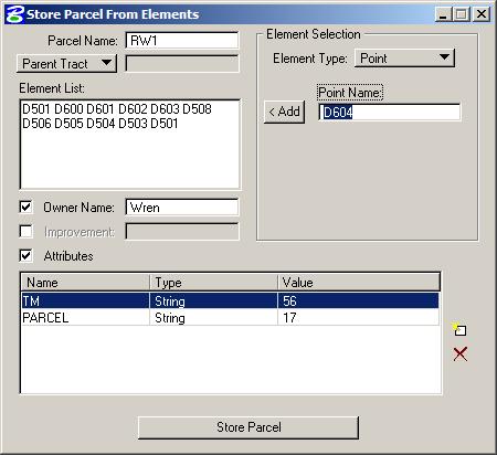Storing Parcels in COGO 7. Toggle on the Attributes option and provide the following attributes by clicking on the Add icon to the right side of the window. 8.