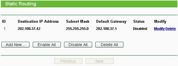 4.12 Advanced Routing Figure 4-56 Advanced Routing Menu There are two submenus under the Network menu (shown in Figure 4-56): Static Routing List and System Routing Table.