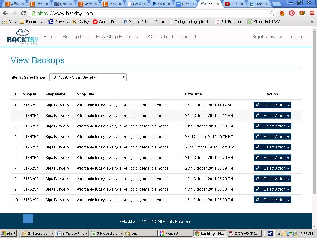 Using Backtsy s Backup Reports In order to view your shop backups, you first have to make sure you are logged in to Etsy. Then go to www.backtsy.