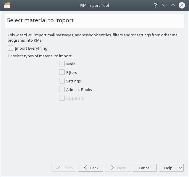 1 Introduction Import Wizard allows to import emails, settings, addressbook and calendar data detected in your user account from the following mailers: Trojitá, Evolution 1.x - 3.