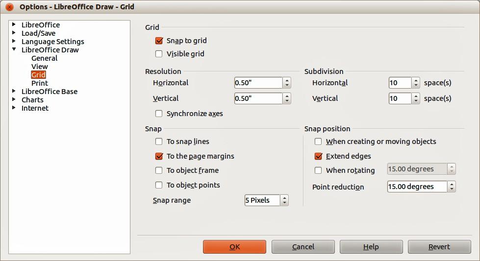 Using grid and snap functions In Draw, you can also position objects accurately and consistently using grid points, snap points and lines, object frames, individual points on objects, or page edges.