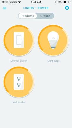 HUB 2 CONTROLLING A SWITCH/DIMMER WINK HUB 2 Tap on/off to toggle on and off states Slide the circle left and right to change the brightness Z-wave command Sends CC Switch Multilevel:Switch