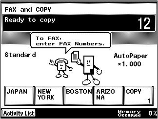 FAX transmission For DF360, enter a four-digit (or larger) number starting from 0. For DF260, enter a three-digit (or larger) number.