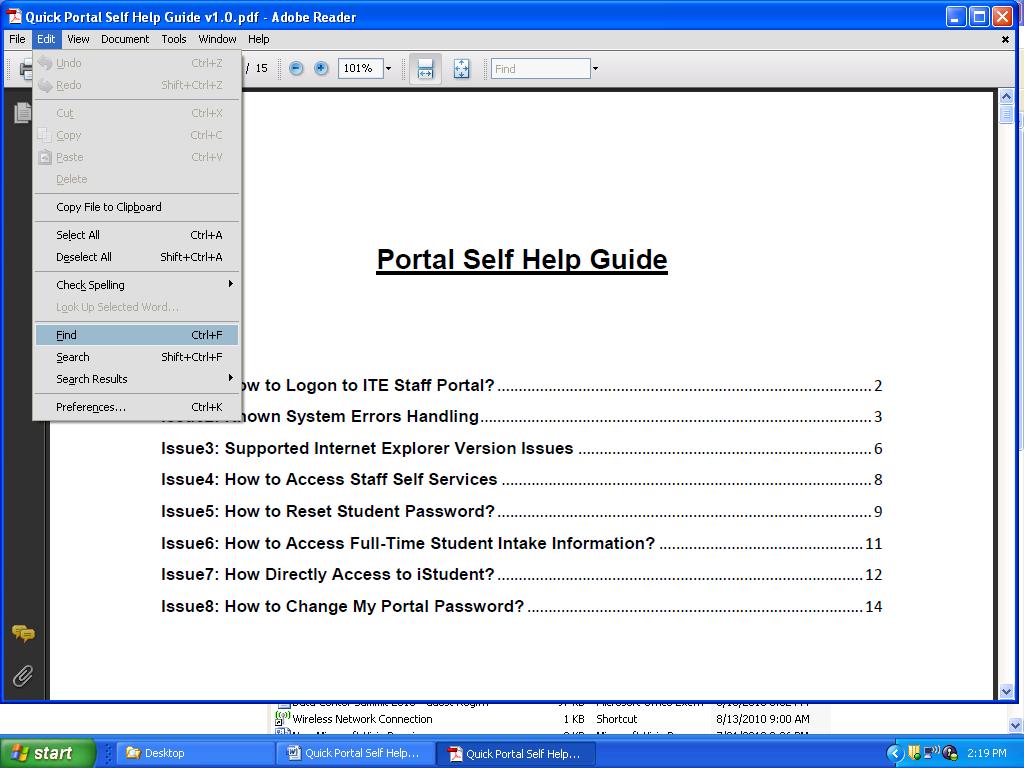 HOW TO SEARCH FOR SOLUTION IN PORTAL SELF HELP GUIDE?