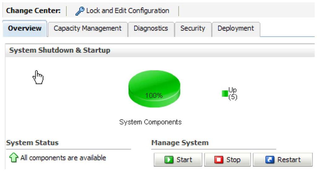 iv. Click Restart (or Start) under the Manage System section. v. Click Yes on dialog bo