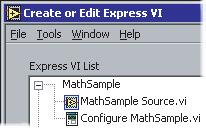 Component The Express VI Development Toolkit saves both components in a library using the following naming conventions.